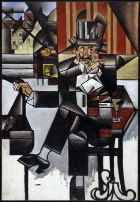Man in a Café 1912 by Juan Gris