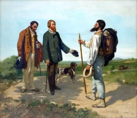 The Meeting Or "Bonjour, Monsieur Courbet" 1854 by Gustave Courbet