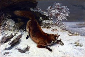 Fox in the Snow 1860 by Gustave Courbet