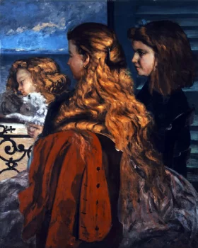 Three Young Englishwomen by a Window 1865 by Gustave Courbet