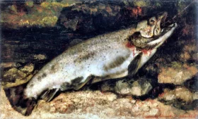 The Trout 1872 by Gustave Courbet