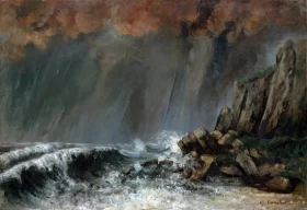 The Waterspout 1870 by Gustave Courbet