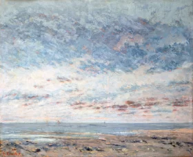 Low Tide at Trouville 1865 by Gustave Courbet