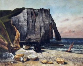 The Cliffs at Etretat 1869 by Gustave Courbet