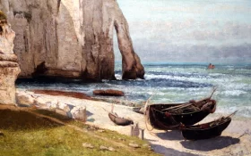 The Cliff of Etretat after the Storm 1870 by Gustave Courbet