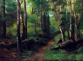 Path Through the Forest 1860 by Gustave Courbet