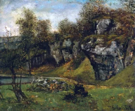 Cliffs of Gruyere, Switzerland by Gustave Courbet