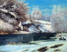 Winter Landscape 1866 by Gustave Courbet
