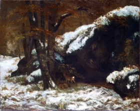 The Deer 1865 by Gustave Courbet