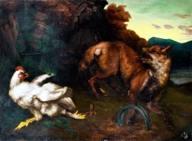 A Fox Caught in a Trap by Gustave Courbet