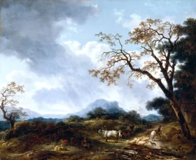 Landscape with Passing Shower by Jean-Honoré Fragonard