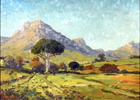 Stellenbosch Mountain Landscape, 1921 by Jacobus Hendrik Pierneef