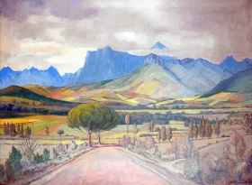 Landscape, Stellenbosch, 1937 by Jacobus Hendrik Pierneef