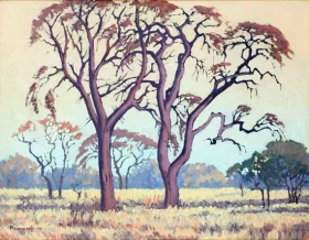 A Bushveld Scene by Jacobus Hendrik Pierneef