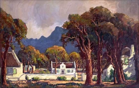 A Cape Farm near Stellenbosch by Jacobus Hendrik Pierneef