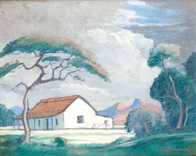 A House in the Transvaal by Jacobus Hendrik Pierneef