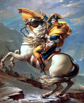 Napoleon crossing the Alps (Malmaison version) 1800 by Jacques Louis David