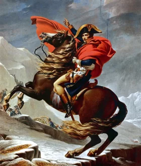 Napoleon Crossing the Alps (Charlottenburg version) 1801 by Jacques Louis David
