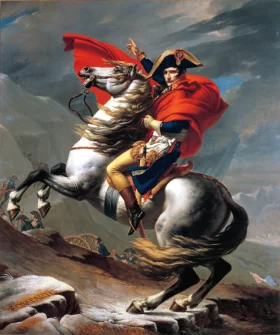 Napoleon Crossing the Alps (Belvedere version) 1801 by Jacques Louis David
