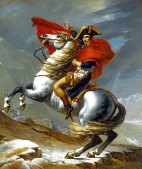 Napoleon Crossing the Alps (First Versailles version) 1802 by Jacques Louis David