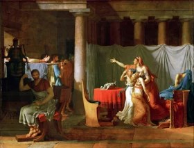 The Lictors Bring to Brutus the Bodies of His Sons 1789 by Jacques Louis David