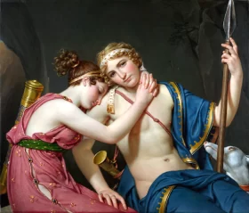 The Farewell of Telemachus and Eucharis 1818 by Jacques Louis David