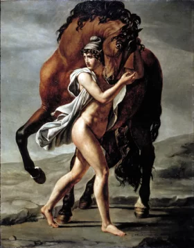 Roman Youth with Horse 1824 by Jacques Louis David