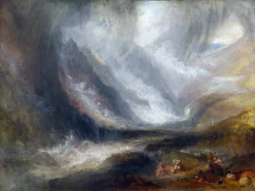 Valley of Aosta- Snowstorm, Avalanche, and Thunderstorm 1836 by J.M.W. Turner