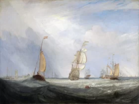 Helvoetsluys; the City of Utrecht, 64, Going to Sea 1832 by J.M.W. Turner