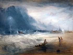 Life-Boat and Manby Apparatus Going Off to a Stranded Vessel Making Signal (Blue Lights) of Distress, 1831 by J.M.W. Turner