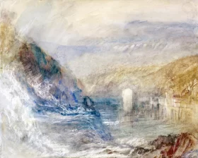 Falls of the Rhine at Schaffhausen, Side View 1841 by J.M.W. Turner
