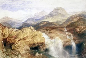 Falls near the Source of the Jumna in the Himalayas 1836 by J.M.W. Turner