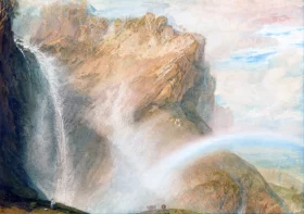 Upper Fall of the Reichenbach- Rainbow 1810 by J.M.W. Turner