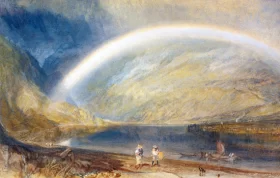 Rainbow- A View on the Rhine from Dunkholder Vinyard 1819 by J.M.W. Turner
