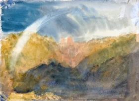 Crichton Castle (Mountainous Landscape with a Rainbow) 1818 by J.M.W. Turner