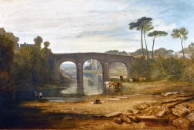 Whalley Bridge and abbey, Lancashire- Dyers Washing and Drying Cloth by J.M.W. Turner