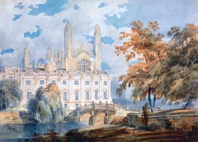 Clare Hall and King’s College Chapel, Cambridge, from the Banks of the River Cam 1793 by J.M.W. Turner
