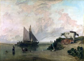 River Scene with Cattle 1808 by J.M.W. Turner
