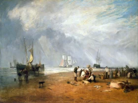 The Fish Market at Hastings Beach 1810 by J.M.W. Turner