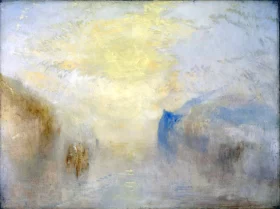 Sunrise, with a Boat between Headlands by J.M.W. Turner