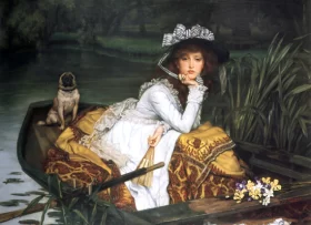 Young Lady In A Boat by James Tissot