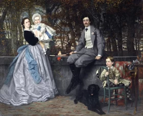 Marquis And Marchioness Of Miramon And Their Children by James Tissot