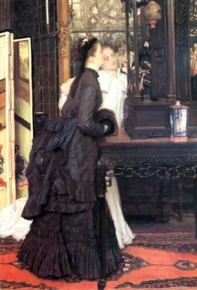 Young Ladies Looking At Japanese Objects by James Tissot