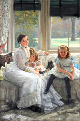 Mrs Catherine Smith Gill And Two Of Her Children by James Tissot