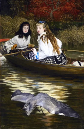 On The Thames, A Heron by James Tissot