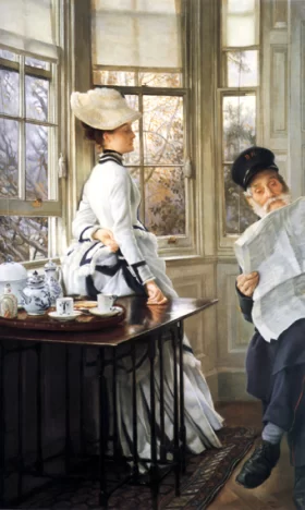 Reading The News by James Tissot