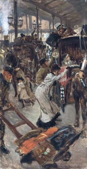 The Cab Road, Victoria Station by James Tissot