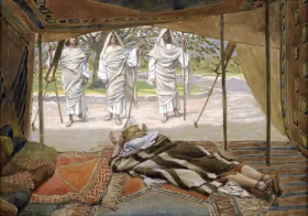 Abraham And The Three Angels by James Tissot