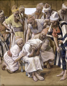 Jacob Mourns His Son Joseph by James Tissot