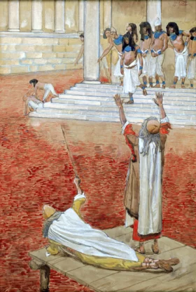 Water Is Changed Into Blood by James Tissot